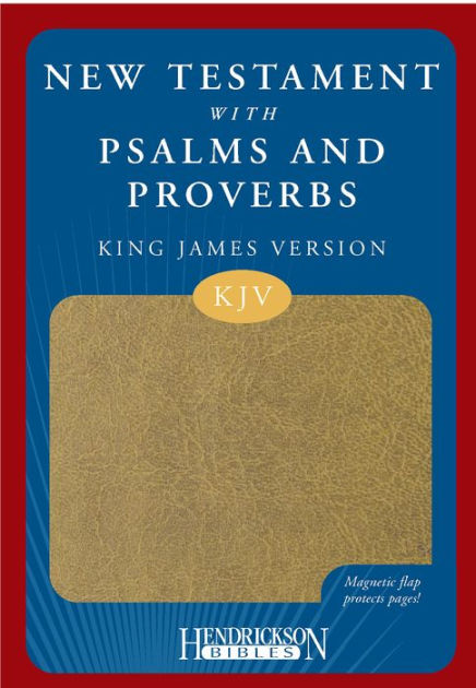 KJV New Testament with Psalms & Proverbs Magnetic Flap Tan