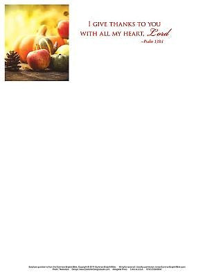 I Give Thanks Thanksgiving Letterhead (Pkg of 50)