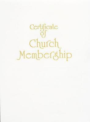 Contemporary Steel-Engraved Church Membership Certificate (P