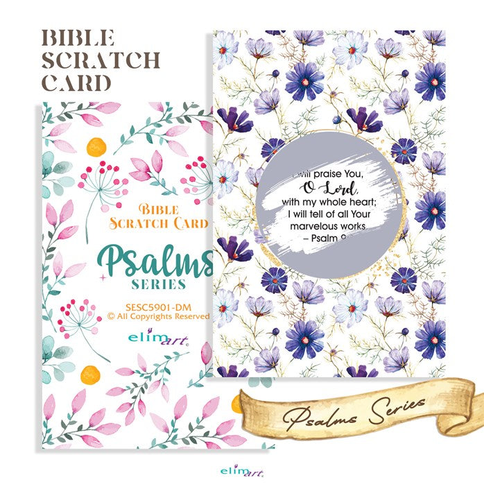 Scratch Cards with Scripture Verses Psalms Series