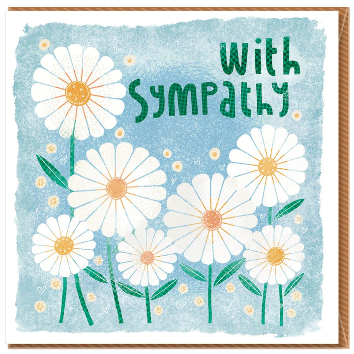 With Sympathy Daisies Greetings Card