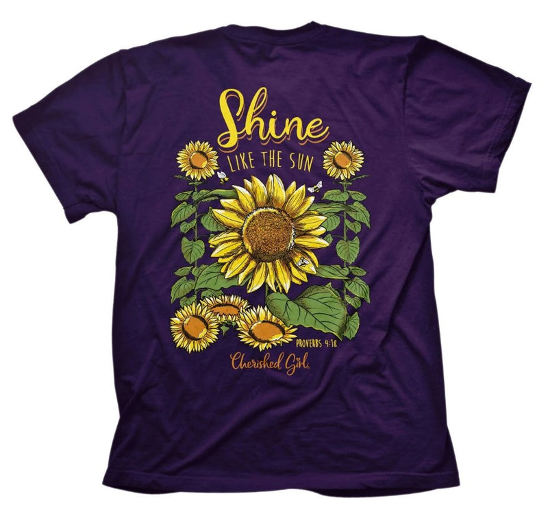 Cherished Girl Shine Sunflower T-Shirt, XLarge