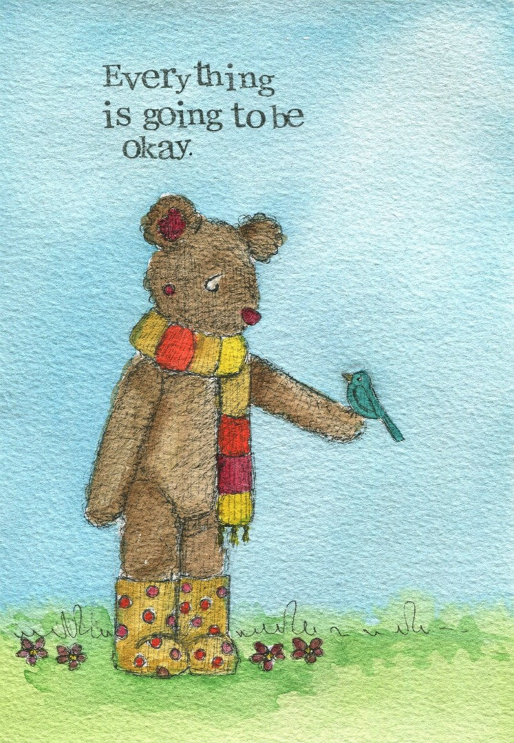 Everything Will Be Ok Encouragement Card Single Card