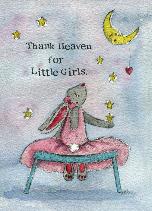 New Baby Print Thank Heaven (Little Girls) Single Print