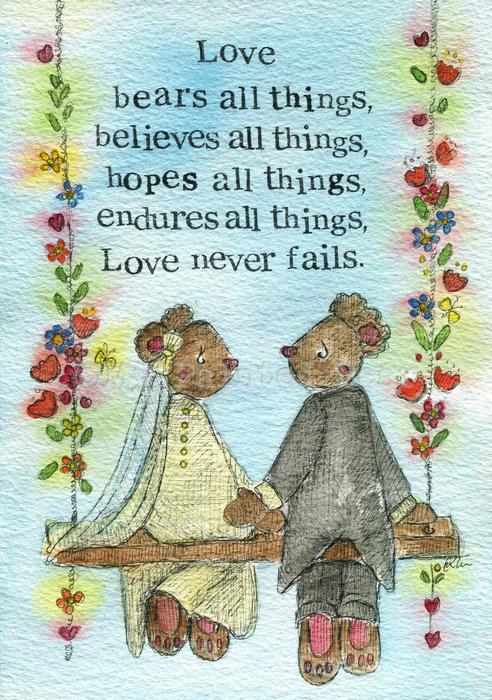 Wedding Print Marriage Print Love Never Fails Single Print