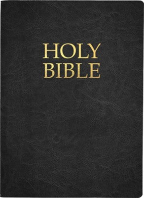 KJVER Holy Bible, Large Print, Black Genuine Leather, Thumb