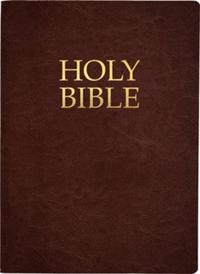 KJVER Holy Bible, Large Print, Mahogany Genuine Leather