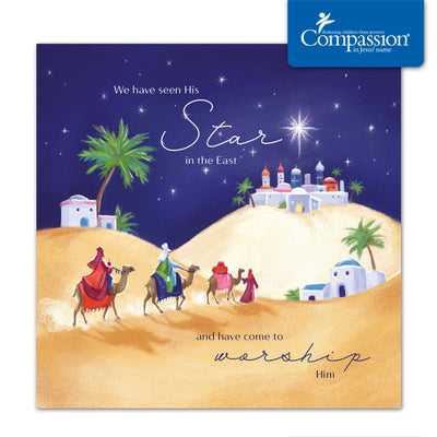 Compassion Charity Christmas Cards: Follow The Star (10pk)