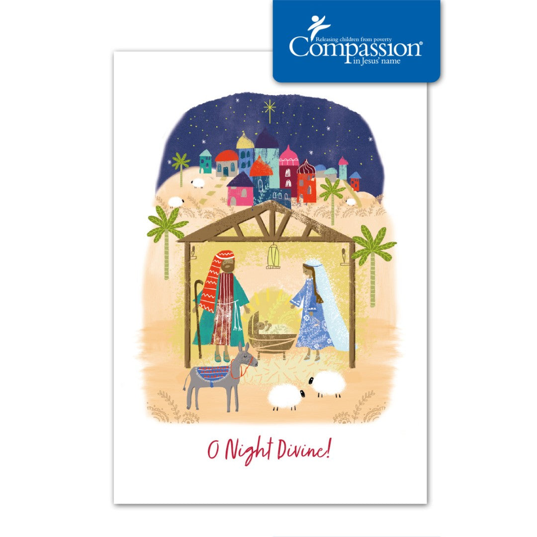 Compassion Charity Christmas Cards: O Night Divine (10pk)