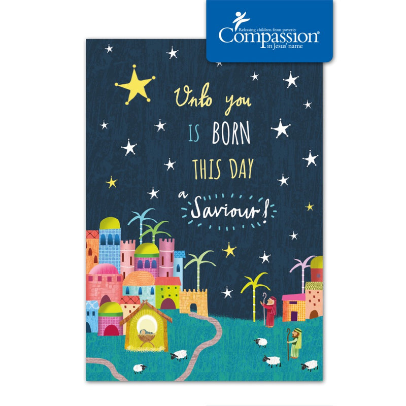 Compassion Charity Christmas Cards: A Saviour Is Born (10pk)