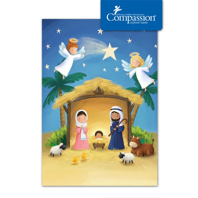 Compassion Charity Christmas Cards: Cute Nativity (Pack of 10)