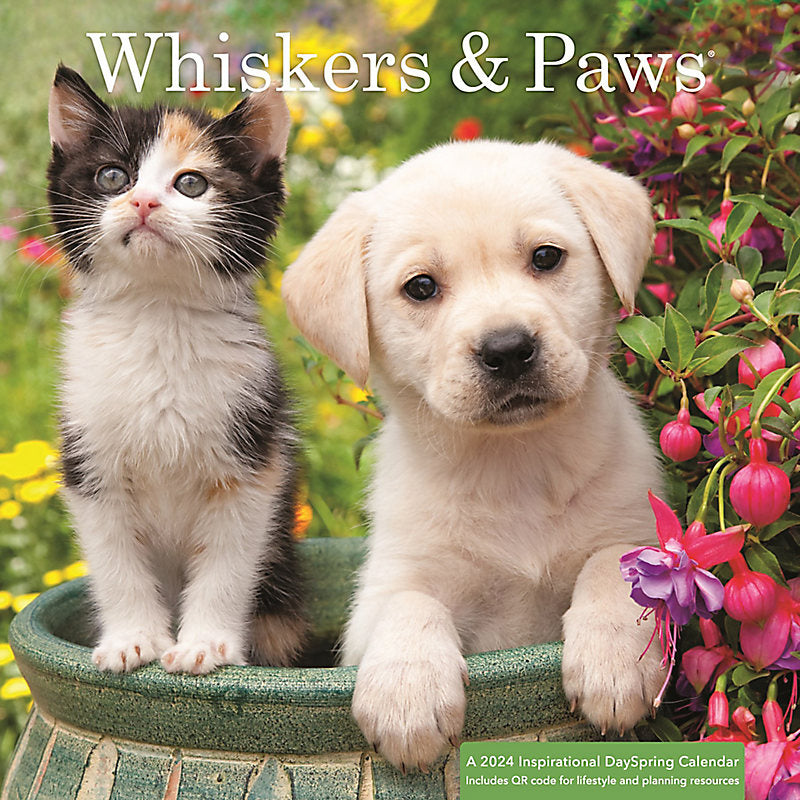 2024 Whisker & Paws Wall Calendar