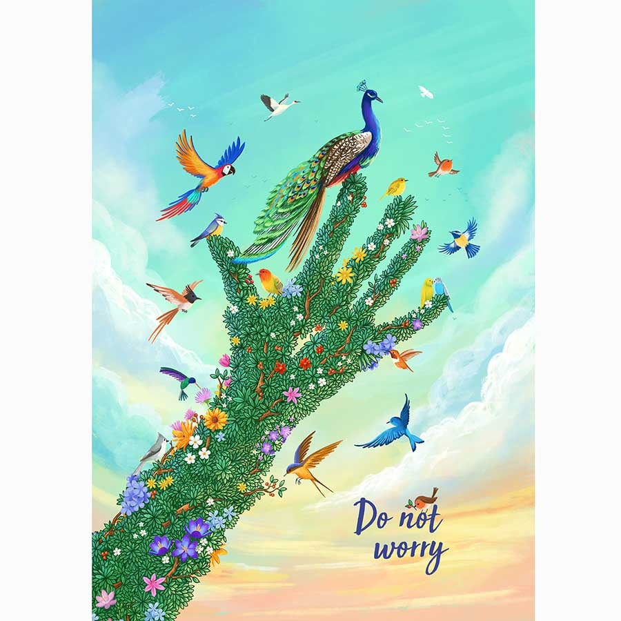 Do Not Worry Matthew 6:25 A3 Christian Print