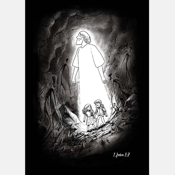 Walk in the Light A4 Christian Art Print