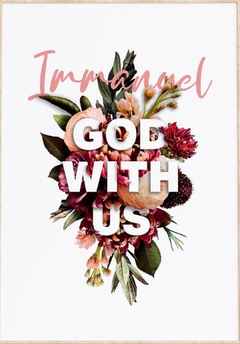 Immanuel, God With Us - Matthew 1:23 - A4 Print