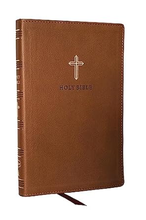 KJV Holy Bible, Ultra Thinline, Brown Leathersoft