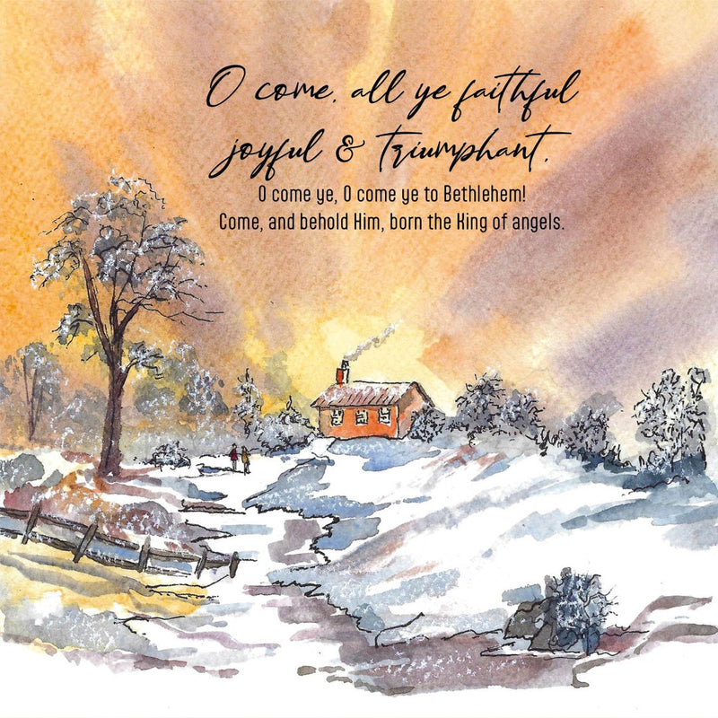 O Come All Ye Faithful Christmas Cards - Pack Of 10