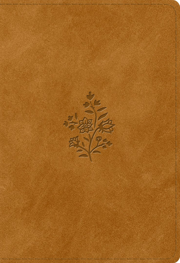 ESV Student Study Bible, Nubuck Caramel, Wildflower Design