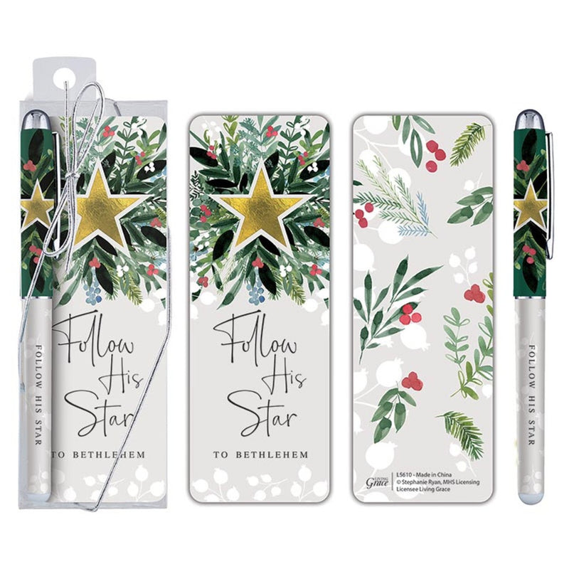 Follow His Star To Bethlehem Gift Pen With Bookmark