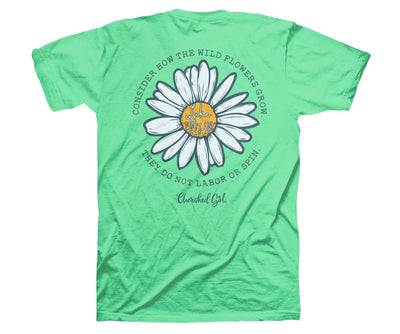 Cherished Girl Consider the Wildflowers T-Shirt, Medium