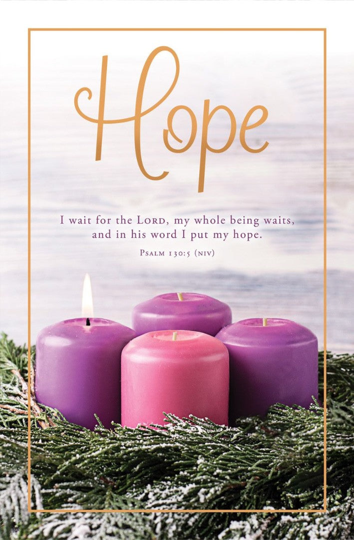 Advent Hope Psalm 130:5 Bulletin (pack of 100)