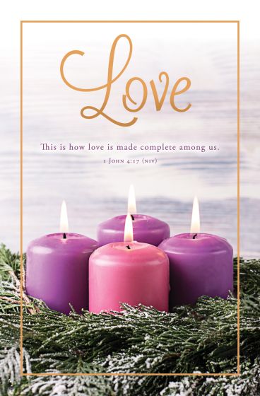 Advent Love 1 John 4:7 Bulletin (pack of 100)