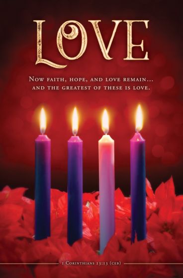 Advent Love 1 Corinthians 13:13 Bulletin (pack of 100)