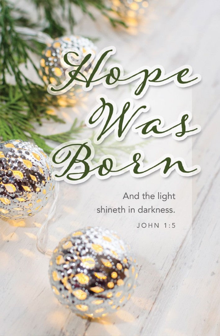 Christmas Hope Was Born Bulletin (pack of 100)