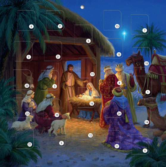 Advent Calendar Square: Stable Scene