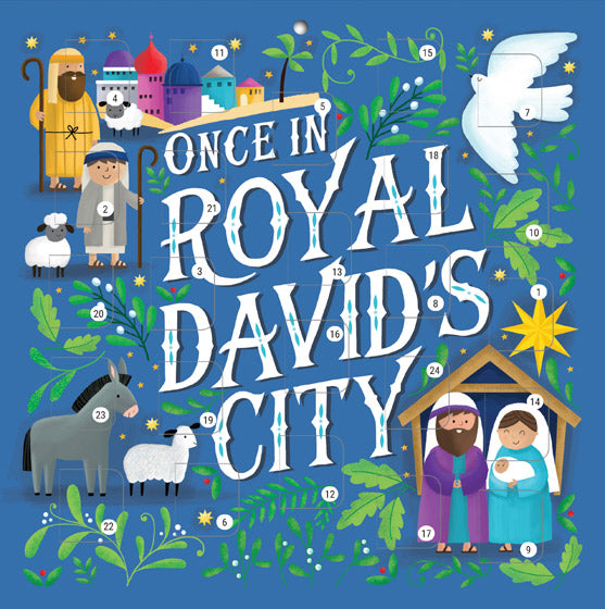 Advent Calendar Square Card: Once In Royal David&