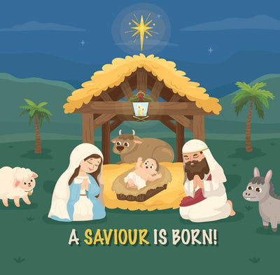 Compassion Charity Christmas Cards: Minicard Cute Nativity