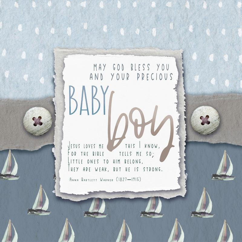 Precious Baby Boy - Greeting Card