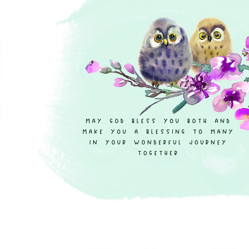 Blessings On Your Wedding Owls - Greeting Card