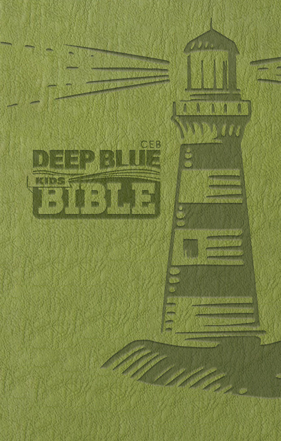 CEB Deep Blue Kids Bible Lighthouse Green