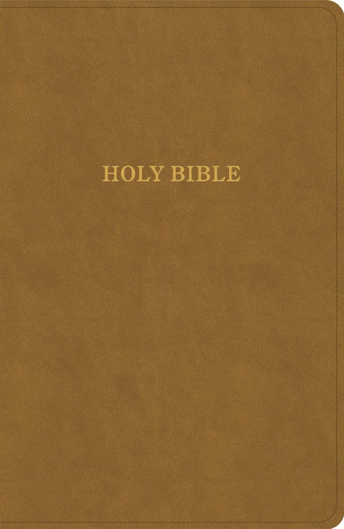 KJV Personal Size Giant Print Bible, Camel Suedesoft