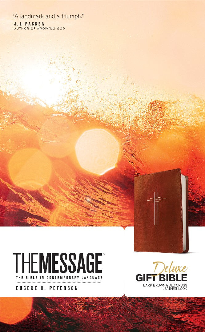 The Message Deluxe Gift Bible, Dark Brown Gold