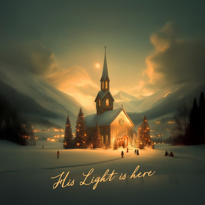 His Light is Here Christmas Card