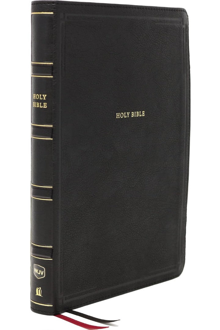 NKJV Large Print Reference Bible, Black Leathersoft