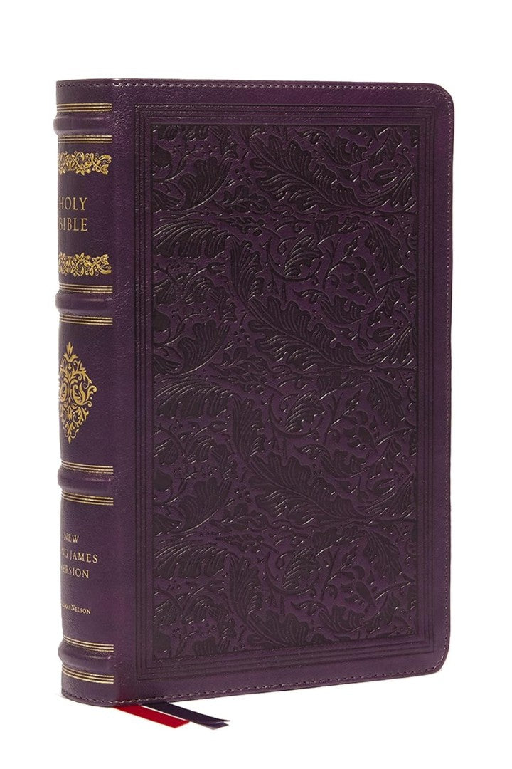 NKJV Large Print Reference Bible, Purple Leathersoft