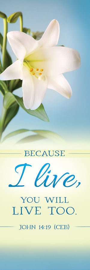 Because I Live Easter Bookmark (pack of 25)