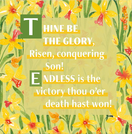 Easter Mini Cards - Thine Be The Glory (pack of 5)