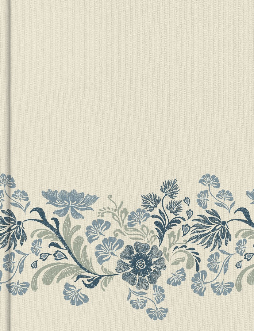 CSB Notetaking Bible, Large Print Edition, Cream Floral Clot