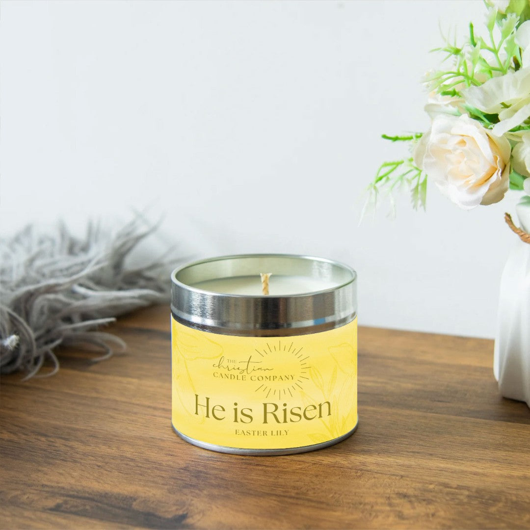 He Is Risen - Easter Lily Scented Candle In A Tin