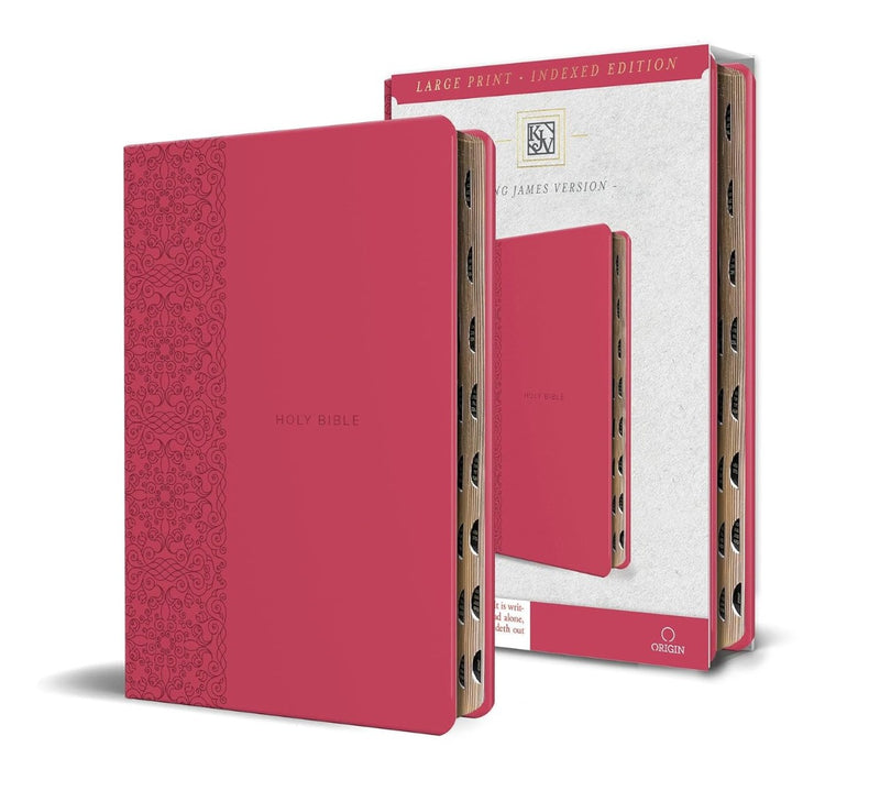 KJV Holy Bible, Large Print Medium Format, Fuchsia