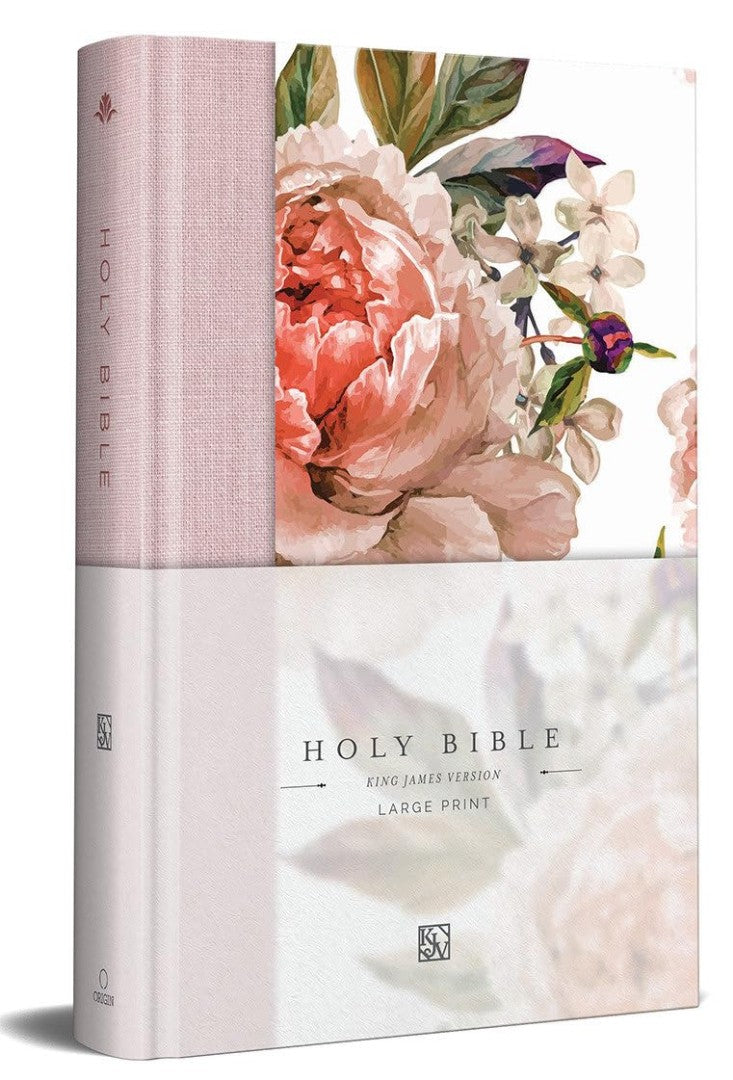 KJV Holy Bible, Large Print Medium Format, Pink