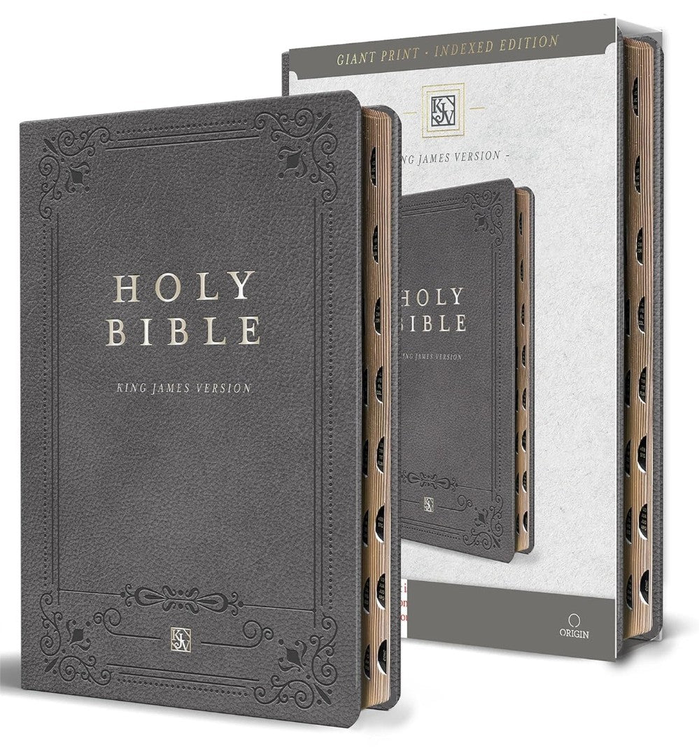 KJV Holy Bible, Giant Print Thinline Large Format, Gray