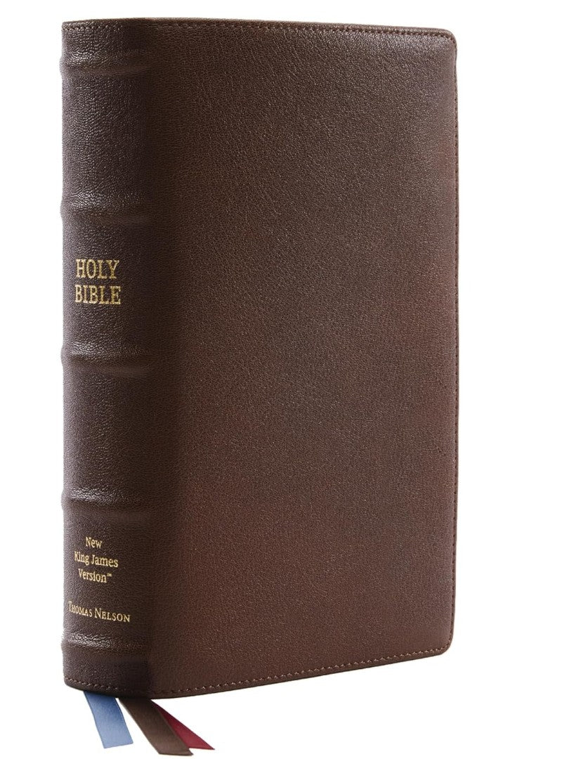 NKJV Single-Column Reference Bible, Goatskin Leather