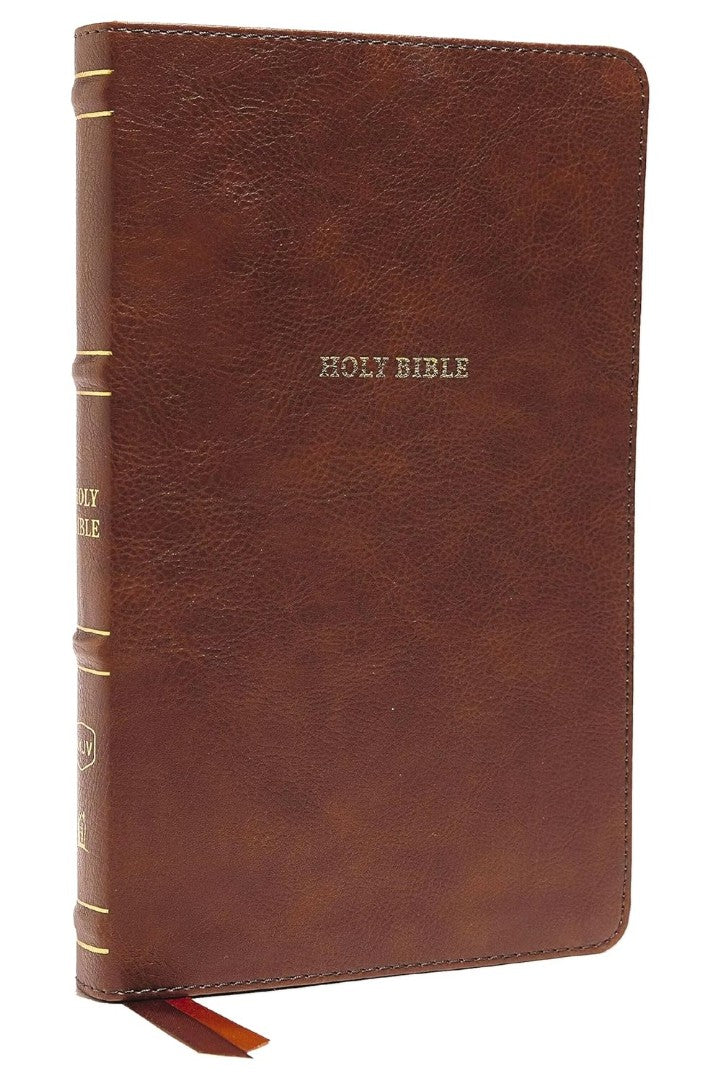 NKJV Thinline Bible, Brown, Thumb Indexed, Red Letter