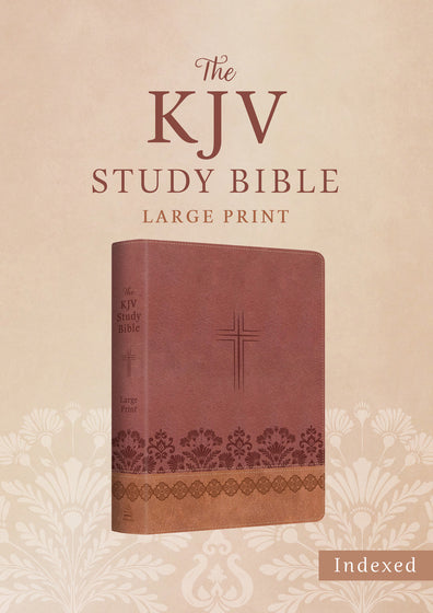 KJV Study Bible, Large Print (Indexed) Rose & Chestnut