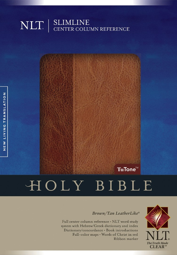 NLT Slimline Center Column Reference Bible, Indexed